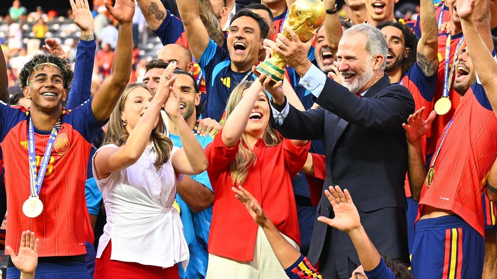 La celebración de España tras ganar el Mundial