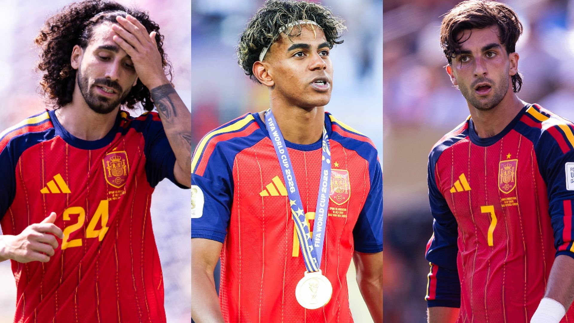 Marc Cucurella, Lamine Yamal y Ferran Torres Marc Cucurella, Lamine Yamal y Ferran Torres