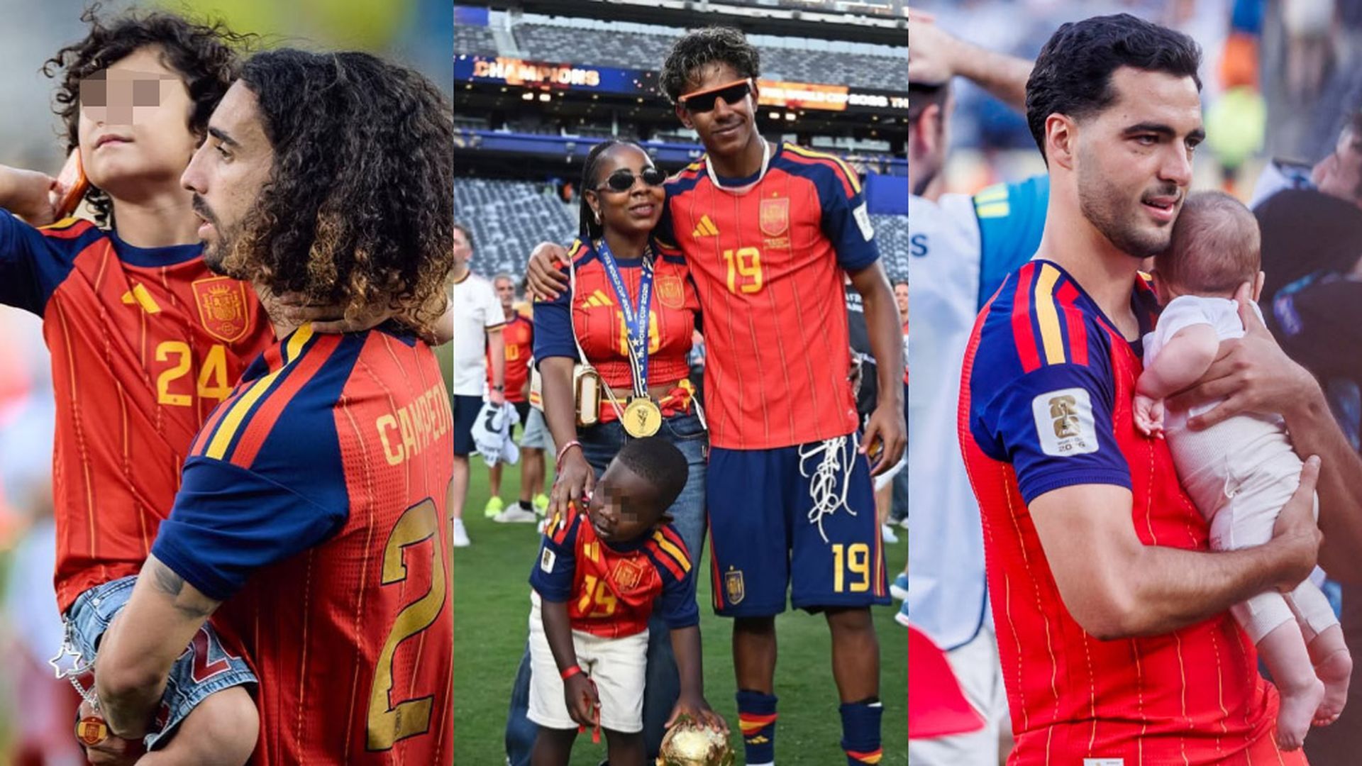 Marc Cucurella, Lamine Yamal y Mikel Merino celebran con sus familias la victoria de España en el Mundial de Fútbol 2026 Marc Cucurella, Lamine Yamal y Mikel Merino celebran con sus familias la victoria de España en el Mundial de Fútbol 2026