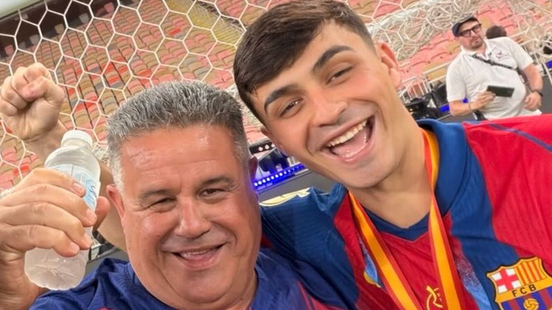 Pedri y su padre, Fernando Pedri y su padre, Fernando