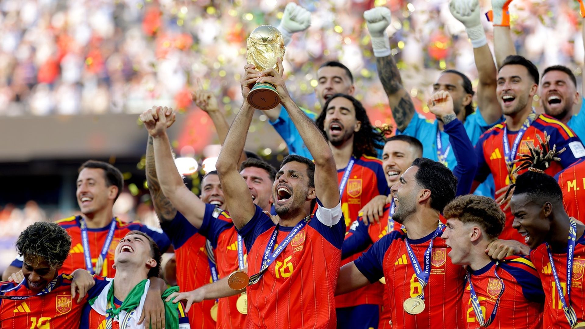 Rodri levanta el Mundial conquistado por España ante Argentina Rodri levanta el Mundial conquistado por España ante Argentina
