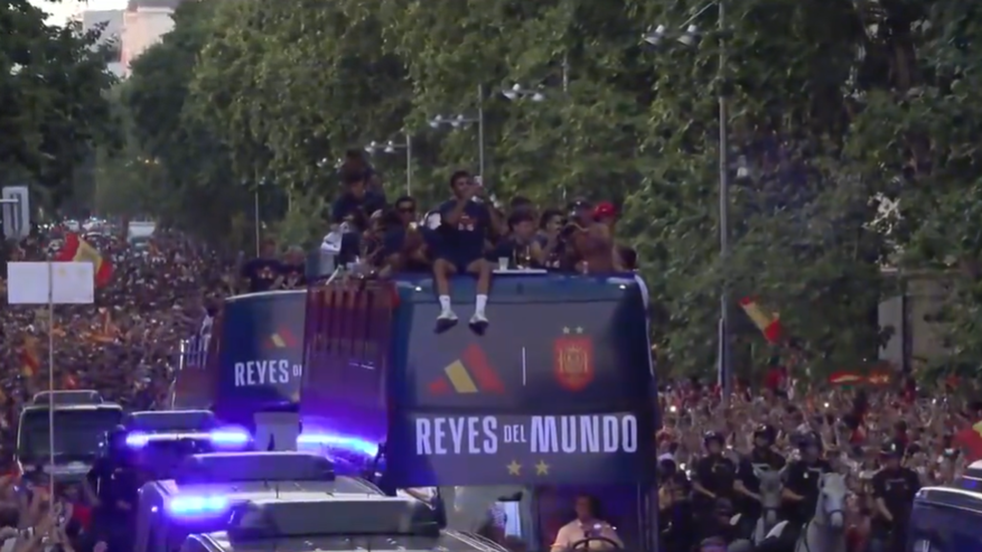Rúa de los campeones del mundo en Madrid