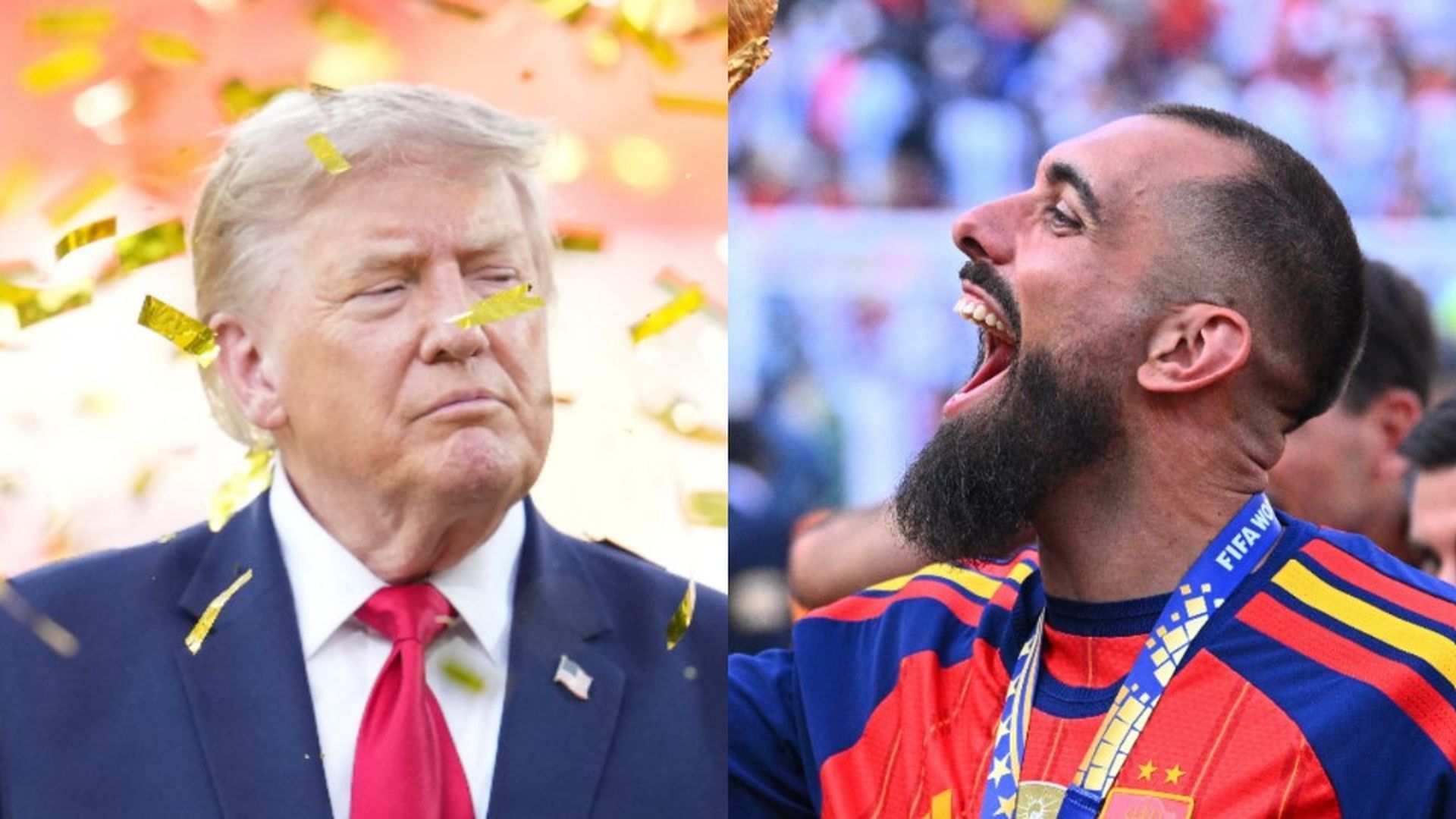 Trump y Borja Iglesias en la final del Mundial de Fútbol 2026 Trump y Borja Iglesias en la final del Mundial de Fútbol 2026
