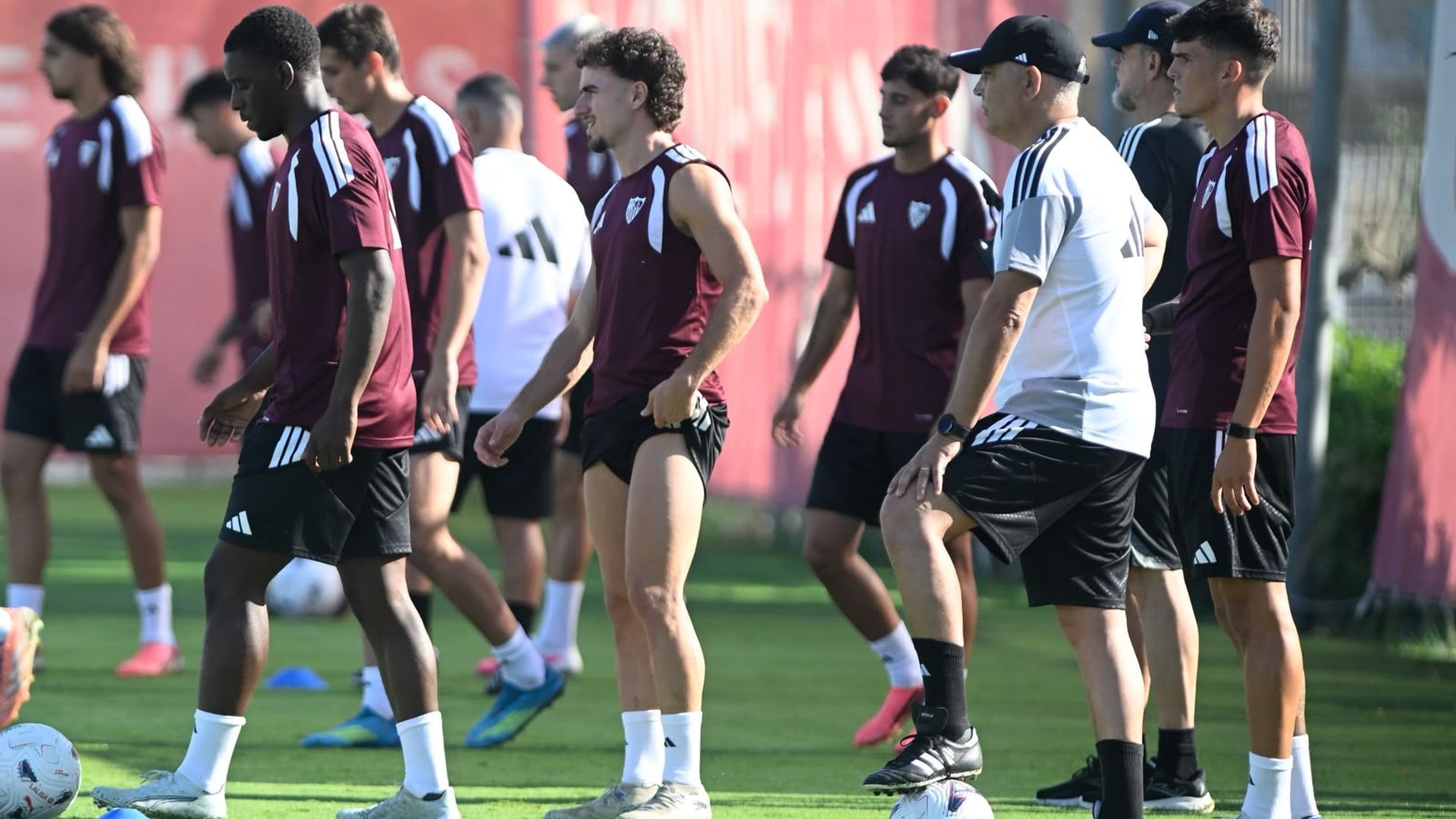 Adriá Pedrosa, en la pretemporada del Sevilla