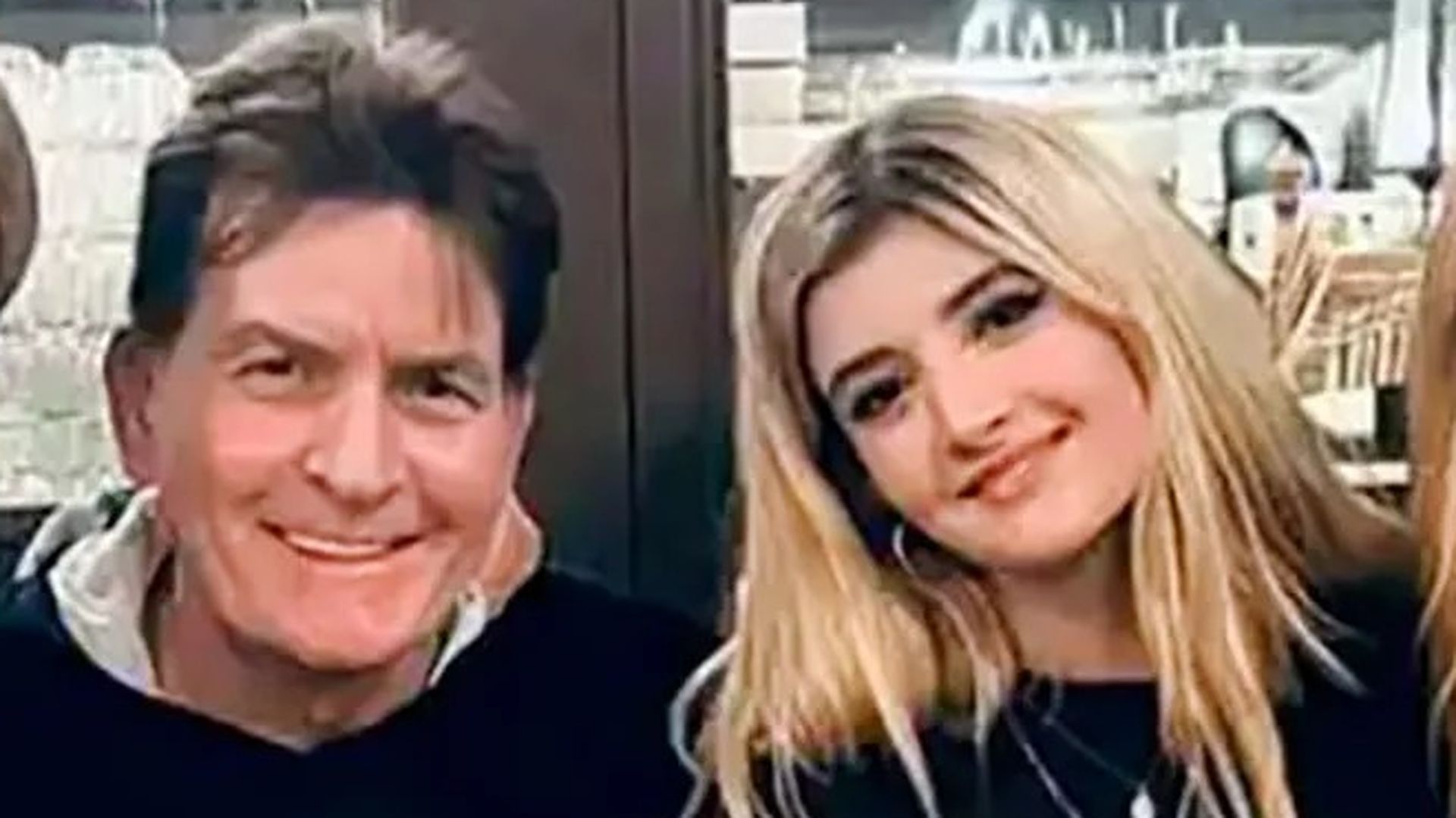 Charlie Sheen y su hija Charlie Sheen y su hija