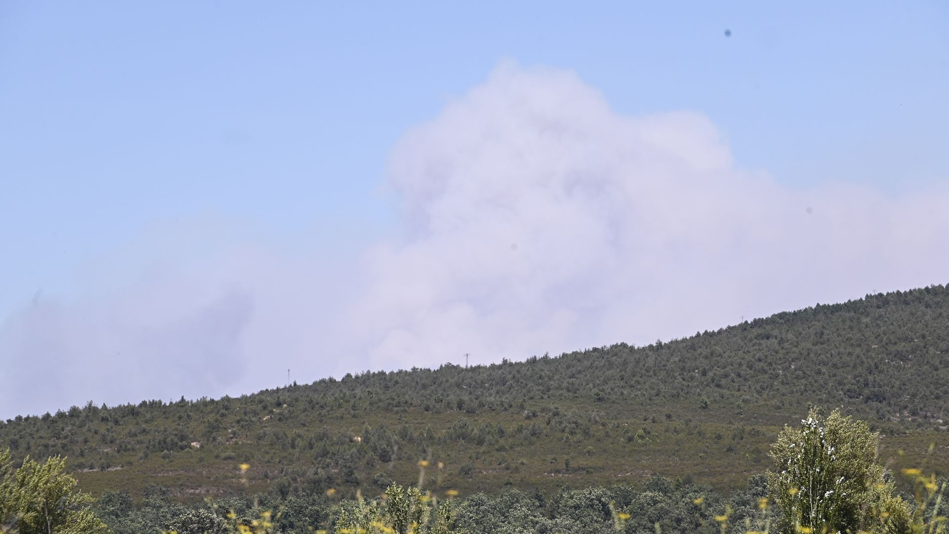 El incendio de La Mierla, en Guadalajara El incendio de La Mierla, en Guadalajara