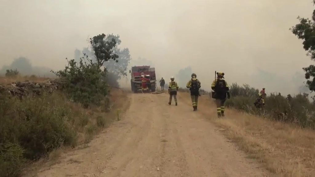 El incendio declarado en Teruel obliga a activar a la UME
