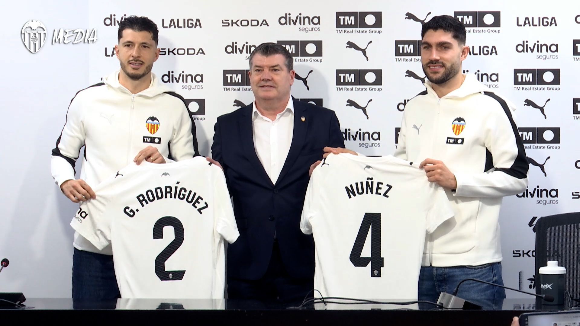 Guido Rodríguez y Unai Núñez, presentados como jugadores del Valencia CF