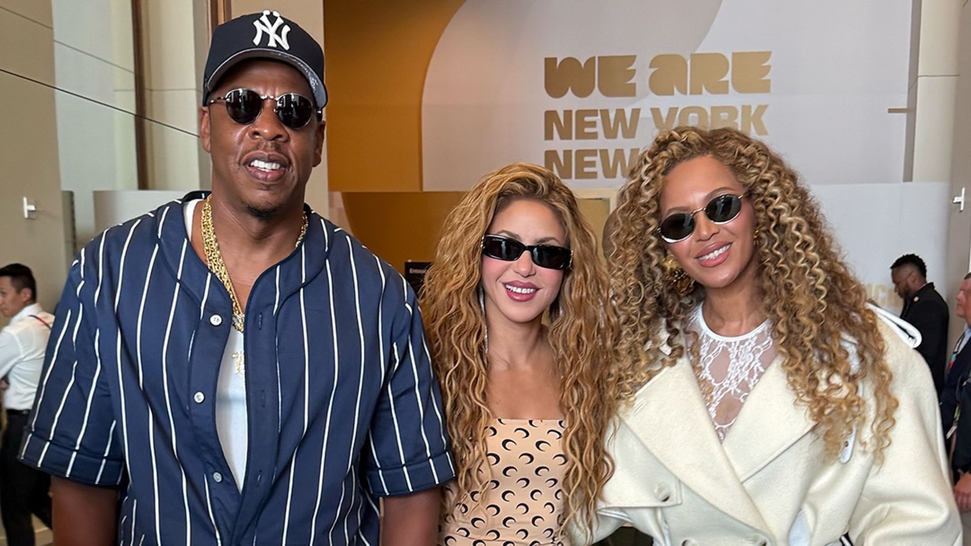 Jay-Z, Shakira y Beyoncé, en la final del Mundial