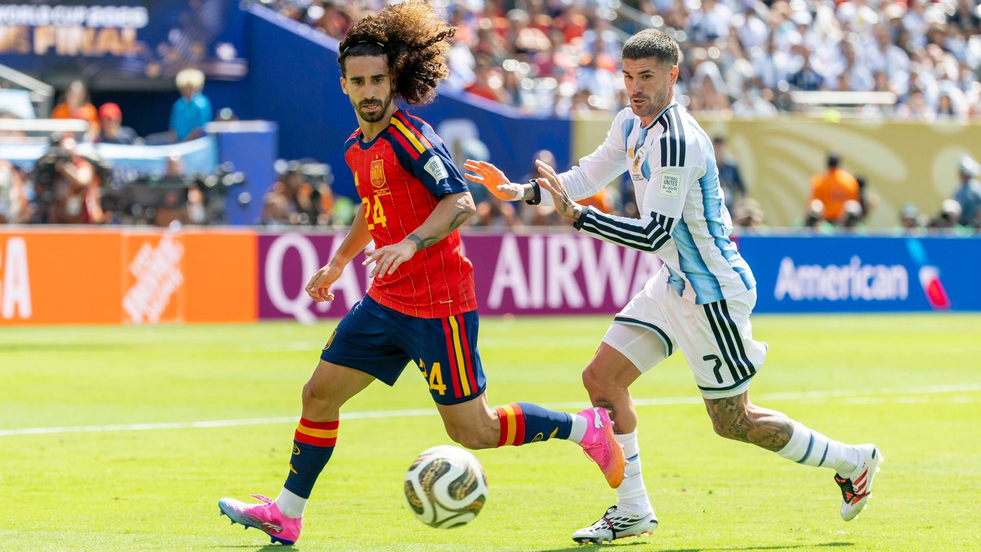Marc Cucurella y Rodrigo de Paul, en la final Marc Cucurella y Rodrigo de Paul, en la final
