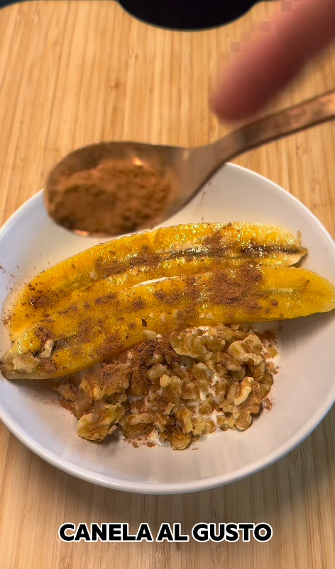 Receta de plátano con yogur y canela