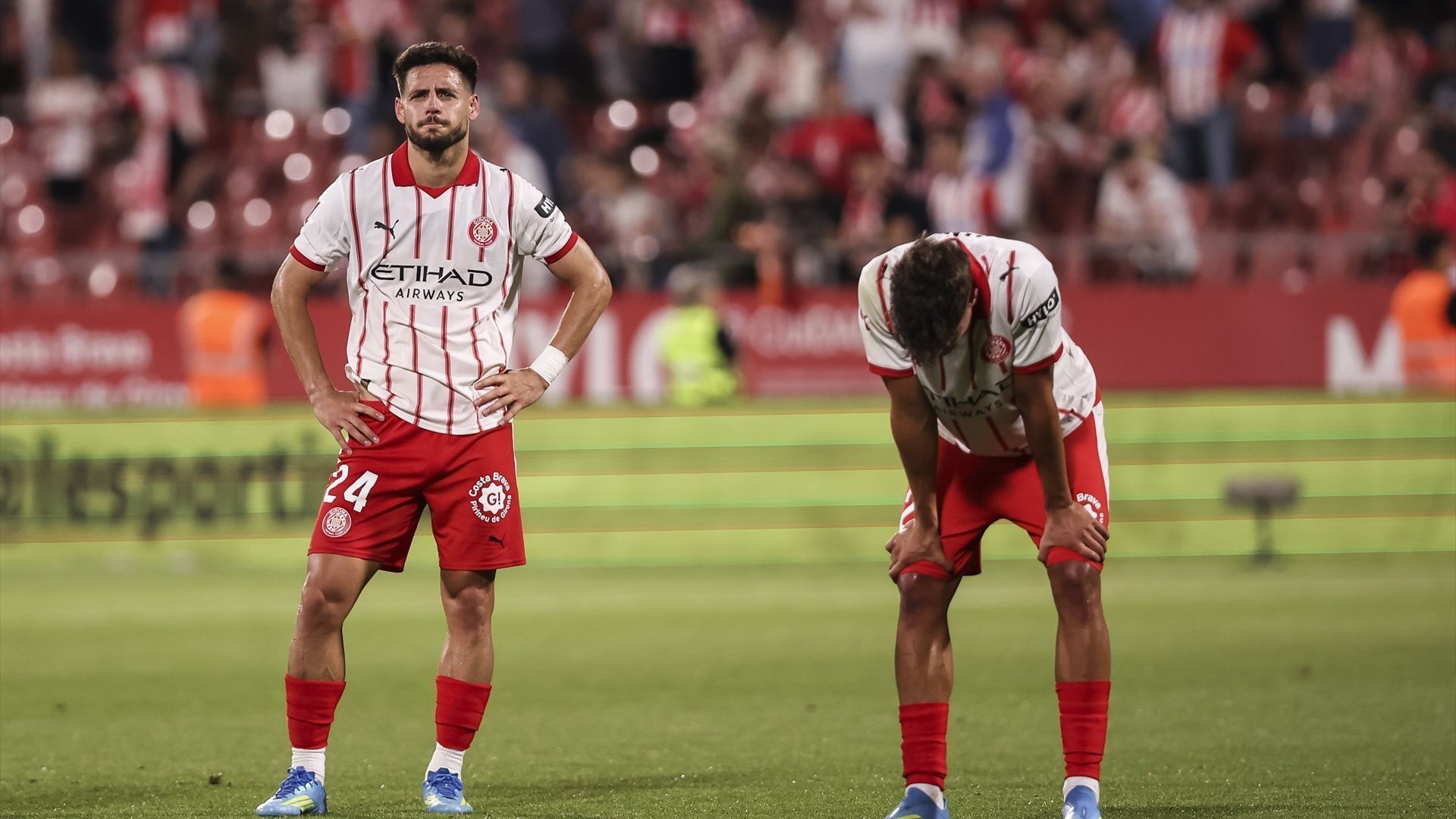 Álex Moreno, en un partido del Girona