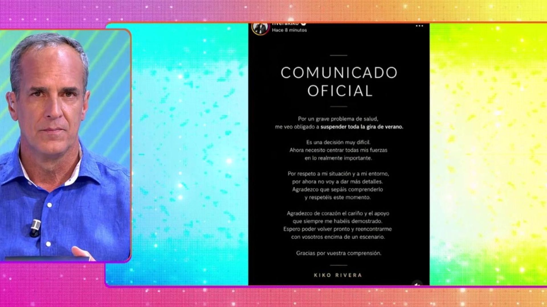 Kiko Rivera anuncia que cancela toda su gira de verano por un problema grave de salud: "Es una de las decisiones más difíciles que he tenido que tomar"
