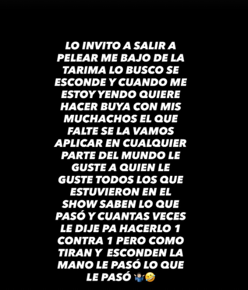 Comunicado de Hades66 en Instagram