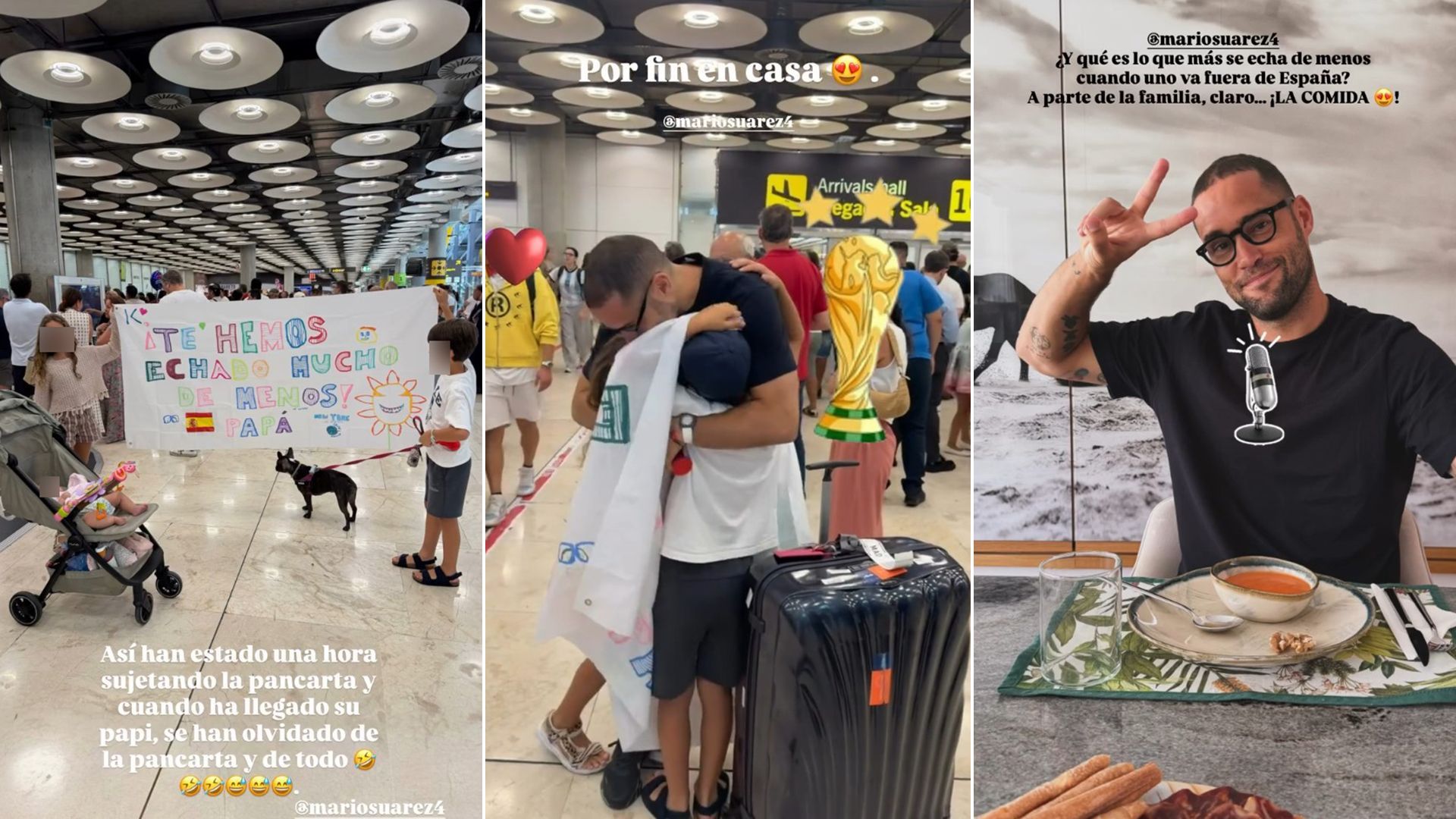 El reencuentro de Mario Suárez y sus hijos
