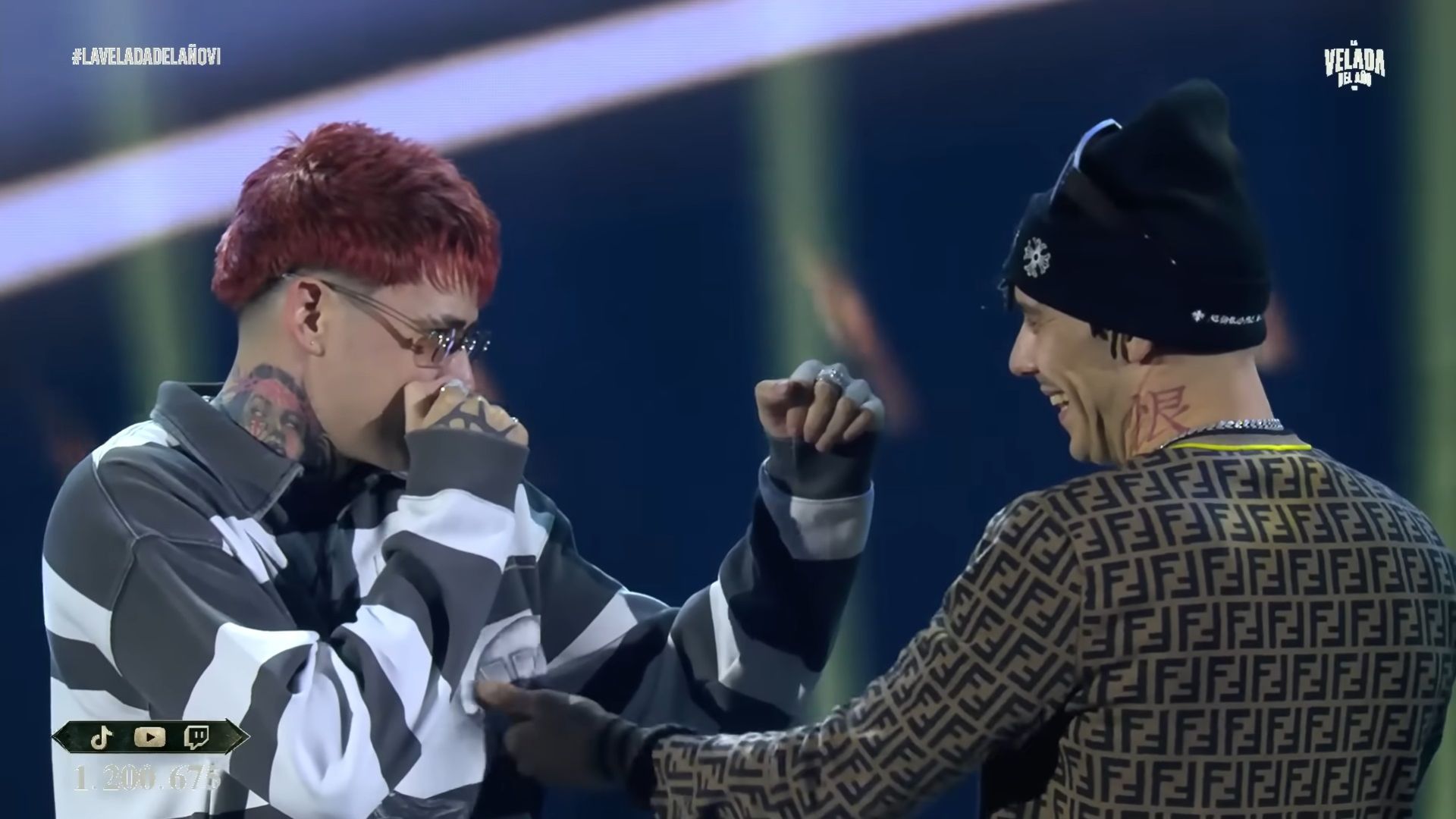 Lit Killah y Kidd Kheo en la presentación de La Velada del año 6 Lit Killah y Kidd Kheo en la presentación de La Velada del año 6