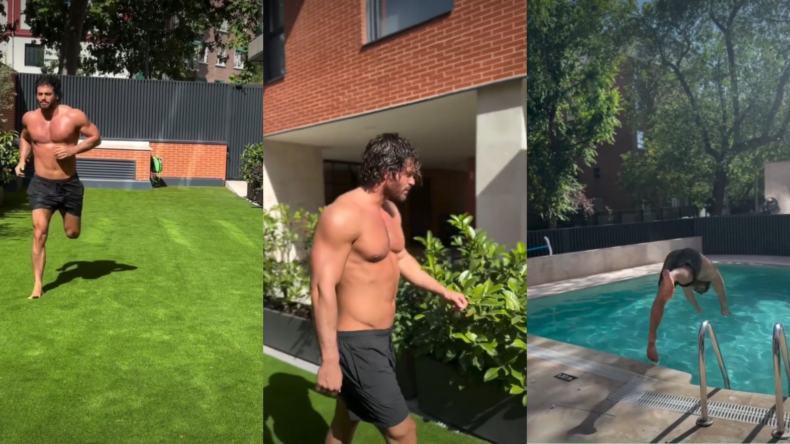 Tres imágenes de Can Yaman en su residencia madrileña