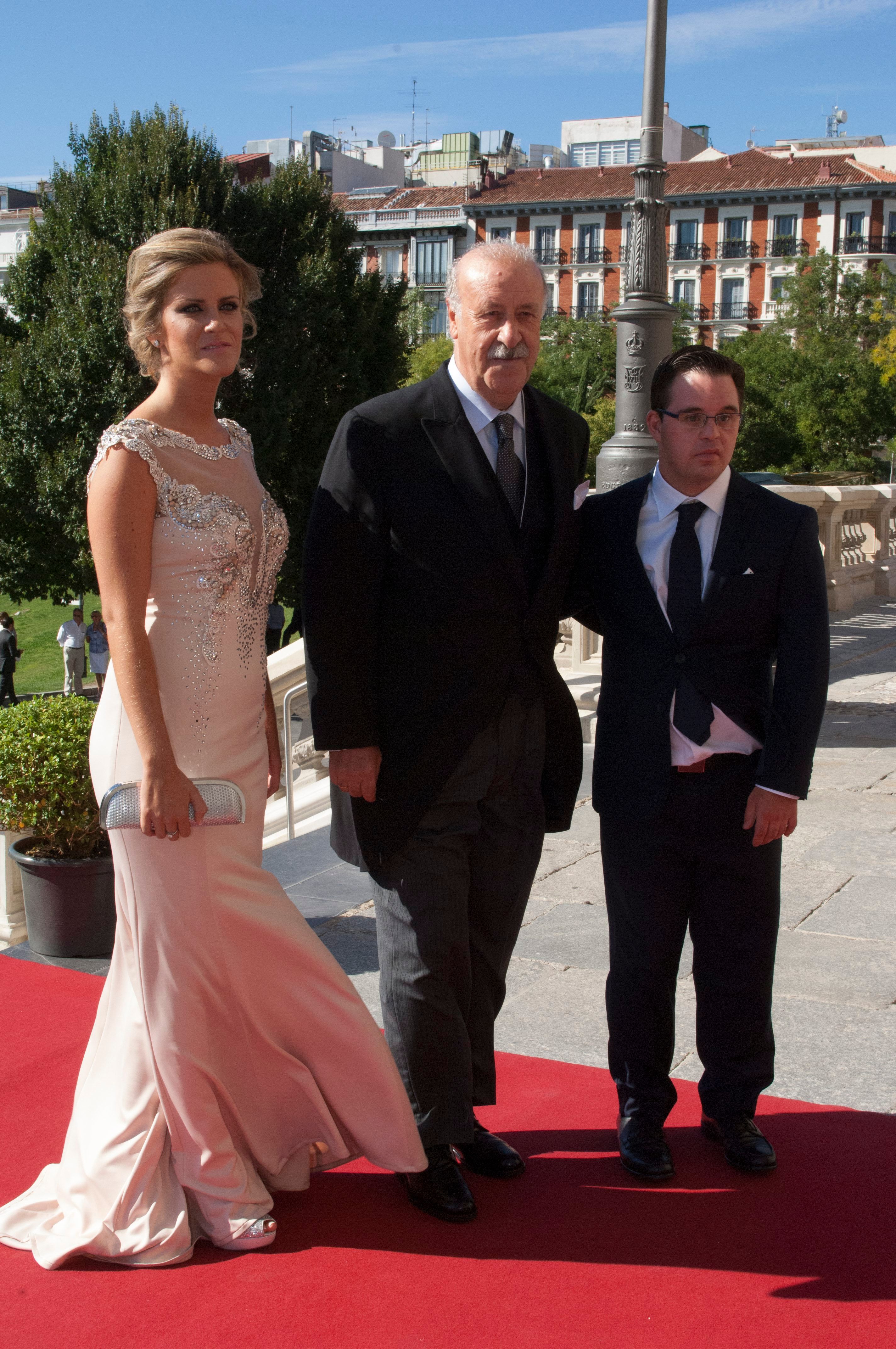 Vicente del Bosque con sus dos hijos menores, Gema y Álvaro