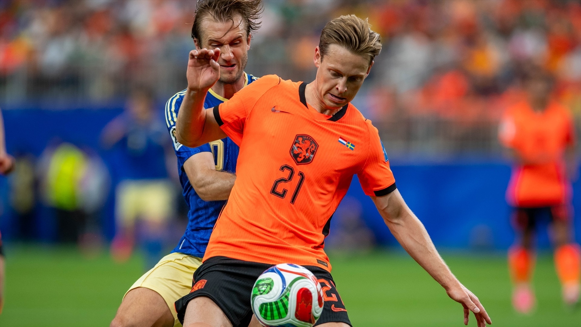 Frenkie de Jong, en un partido de Países Bajos durante el Mundial Frenkie de Jong, en un partido de Países Bajos durante el Mundial