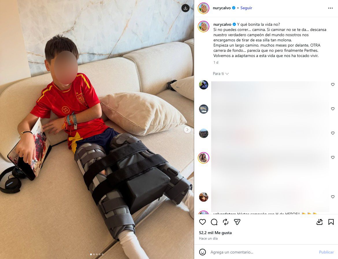 Héctor, el hijo de Nuria Calvo ha sido operado
