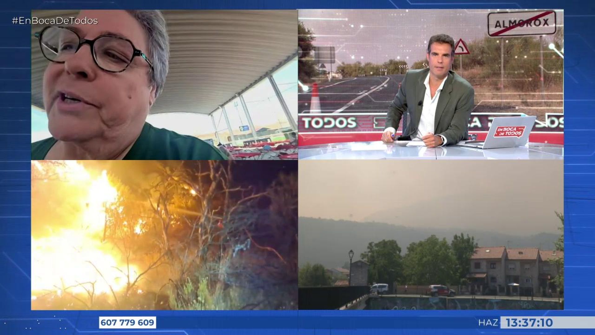 Pilar, vecina desalojada del incendio de Almorox: “No sé si mi casa está afectada ni cómo están mis animales”