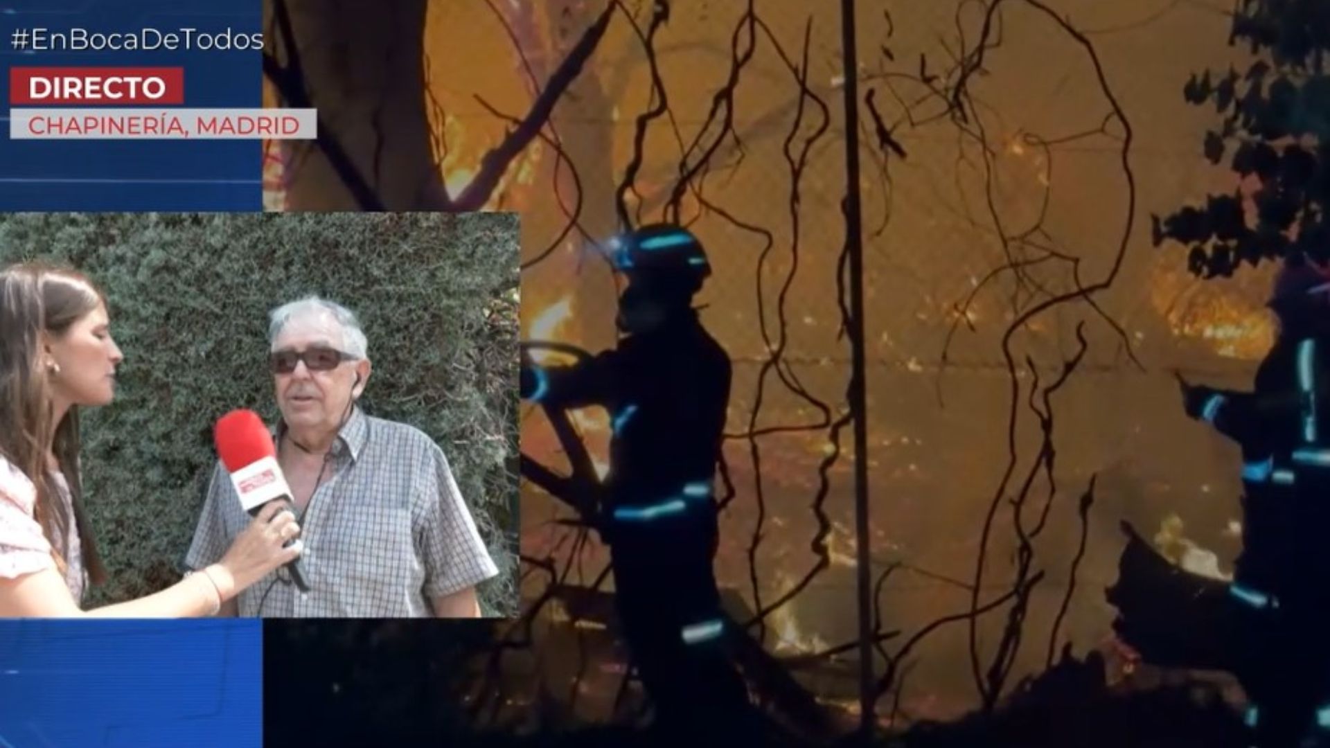 Faustino, vecino de Chapinería desalojado: “Este incendio es tremendo”