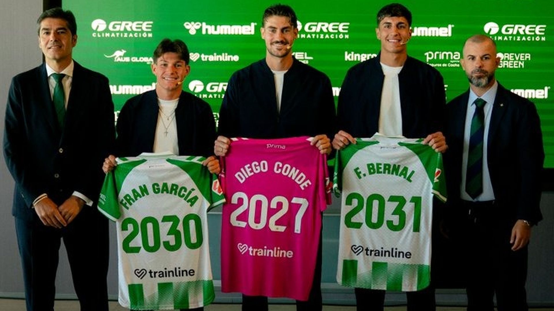 Fran García, Diego Conde y Facundo Bernal, presentados por el Betis