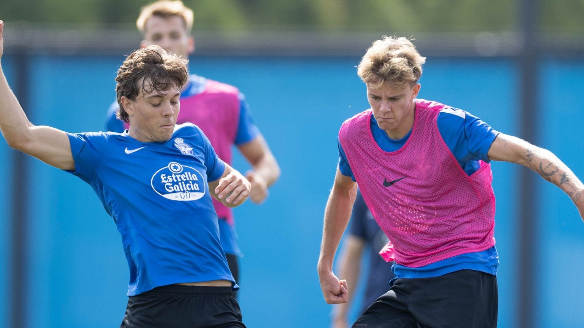 Lorenzo Amatucci y Jonathan Asp-Jensen, en un entrenamiento