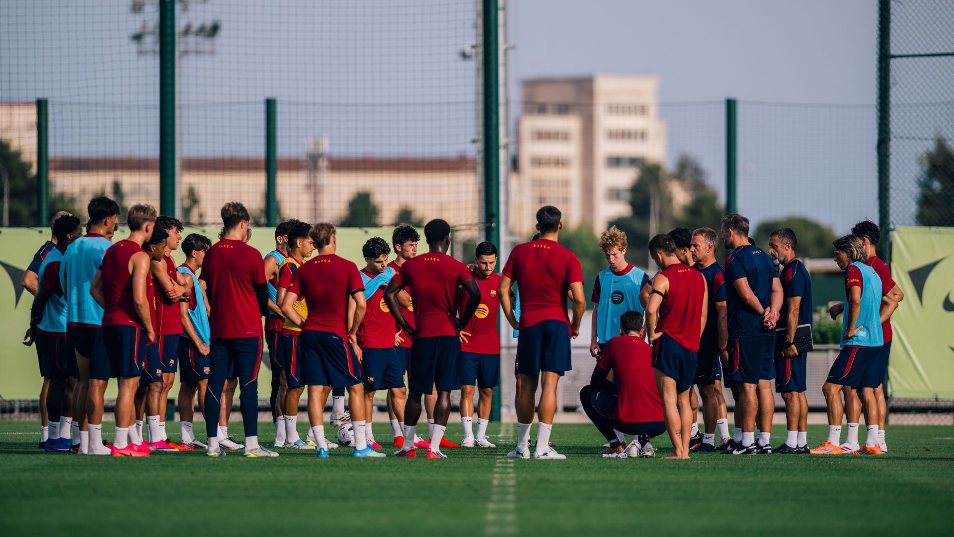 Los jugadores del Barça, en un entrenamiento Los jugadores del Barça, en un entrenamiento