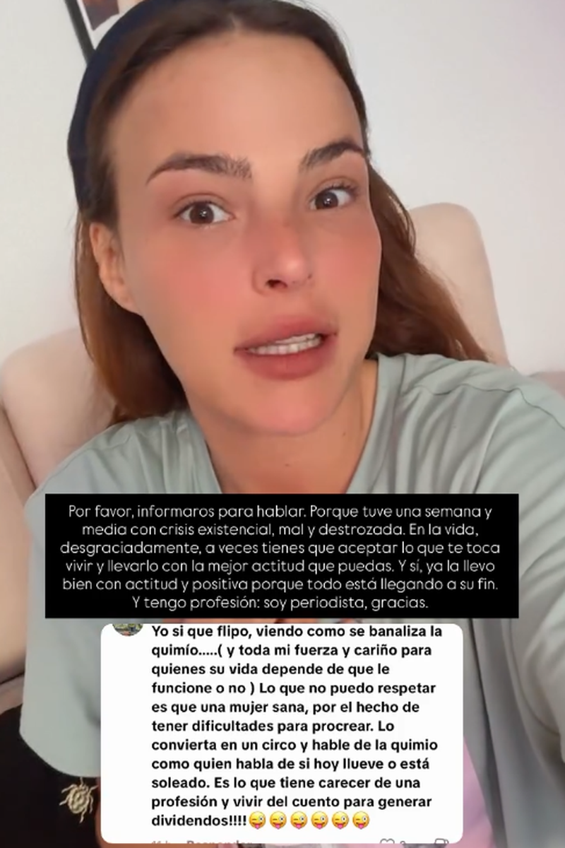 Marta Peñate ha contestado, tajante, a las críticas por cómo aborda la quimioterapia en sus redes sociales