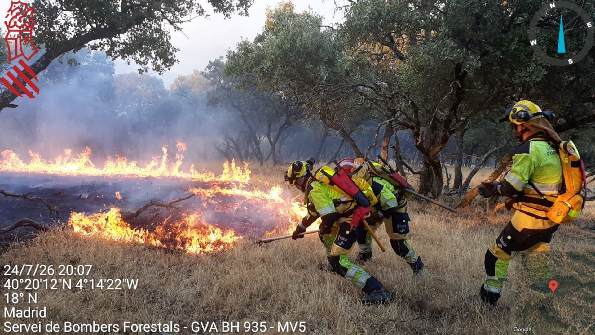 Bomberos forestales Valencia incendio Madrid Sierra Oeste Bomberos forestales Valencia incendio Madrid Sierra Oeste