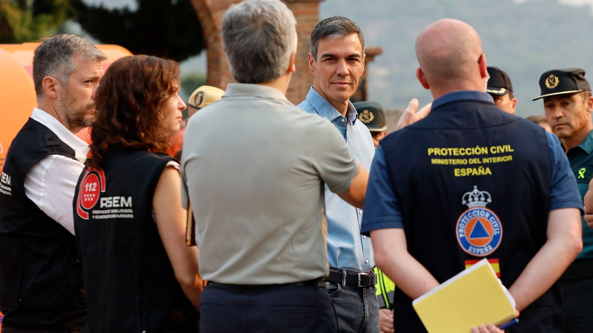 El presidente del Gobierno, Pedro Sánchez, a su llegada al Puesto de Mando Avanzado El presidente del Gobierno, Pedro Sánchez, a su llegada al Puesto de Mando Avanzado