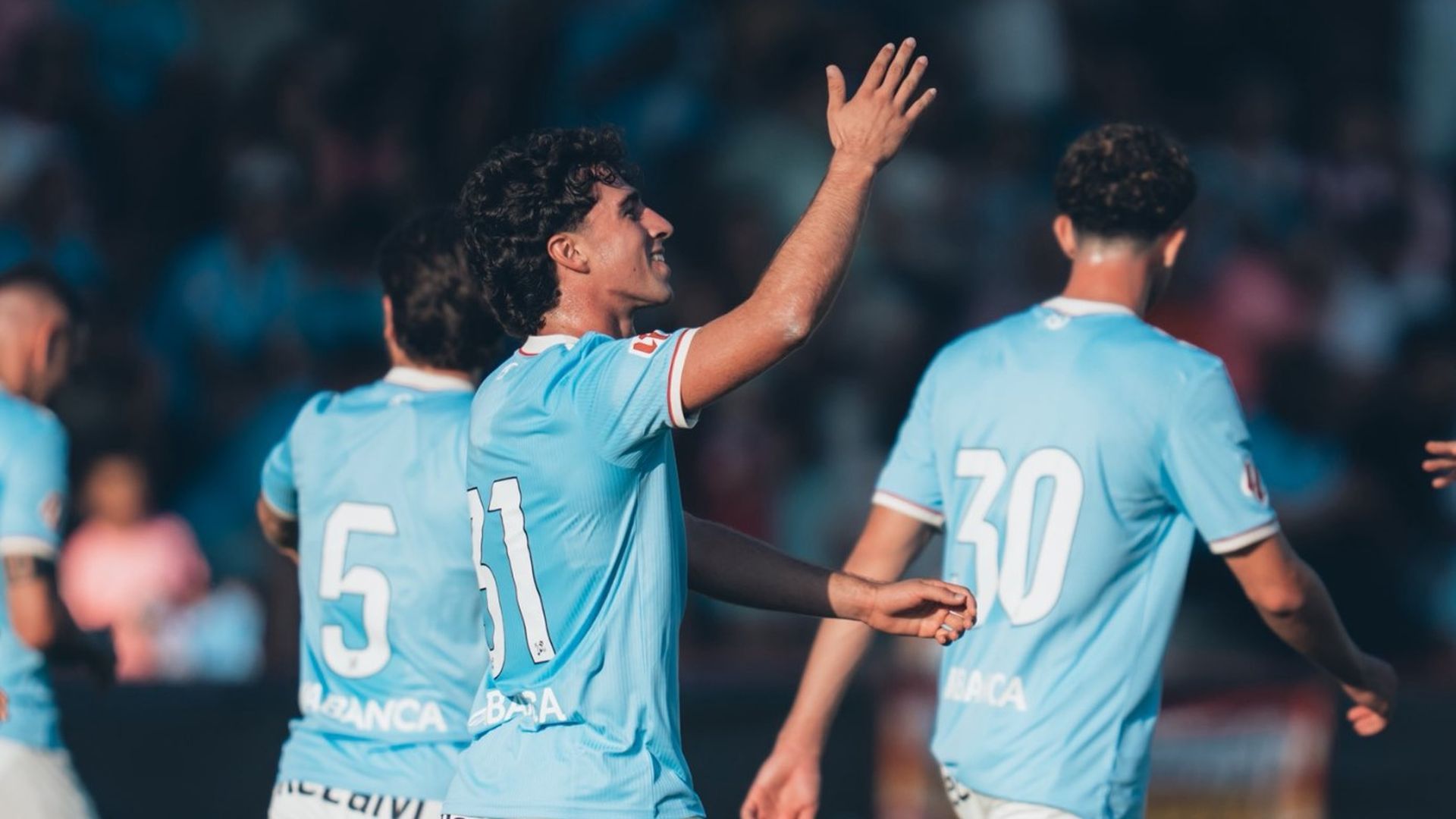 Hugo González celebra su gol en el Celta-Sporting de pretemporada Hugo González celebra su gol en el Celta-Sporting de pretemporada