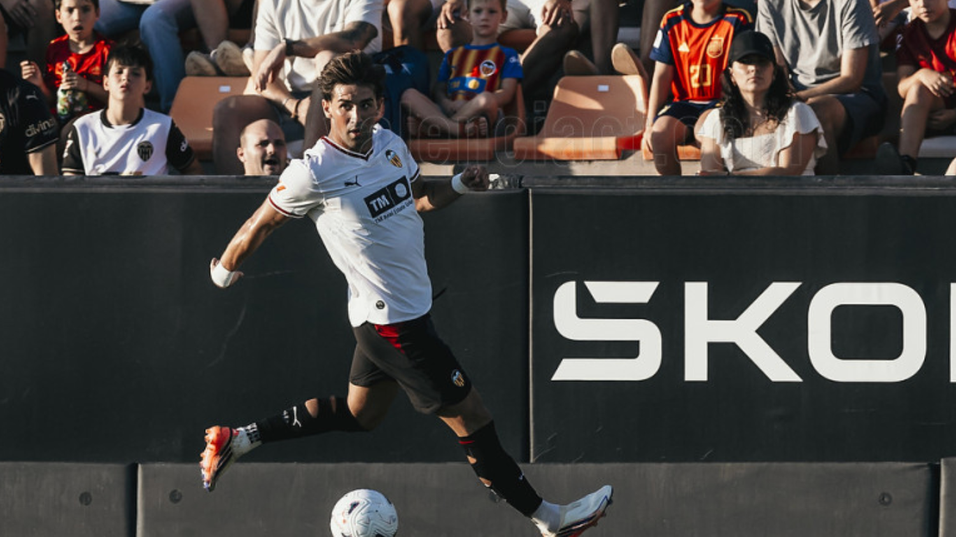 Jesús Vázquez en el Valencia CF - CD Castellón