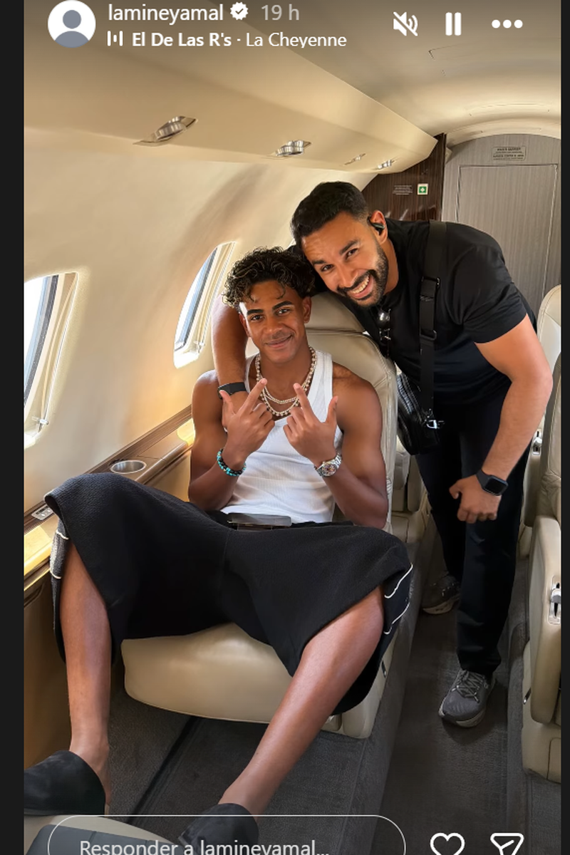 Lamine Yamal en el jet privado
