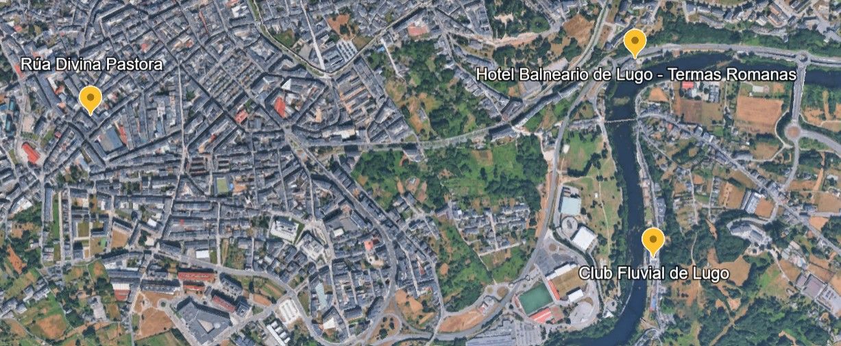 Zona del centro de Lugo donde se busca a Carmen