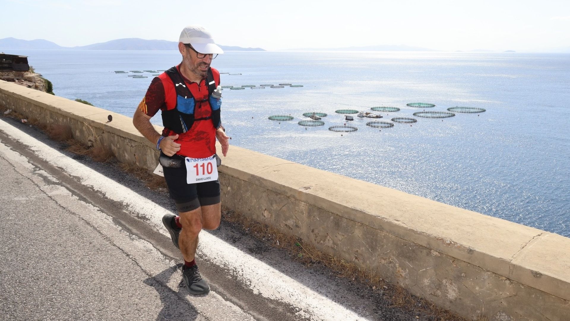 David Lladó, en la carrera Spartathlon, de 246 kilómetros David Lladó, en la carrera Spartathlon, de 246 kilómetros