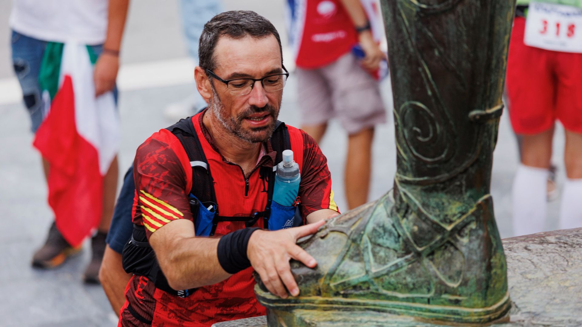 David Lladó, tras finalizar el ultramaratón Spartathlon