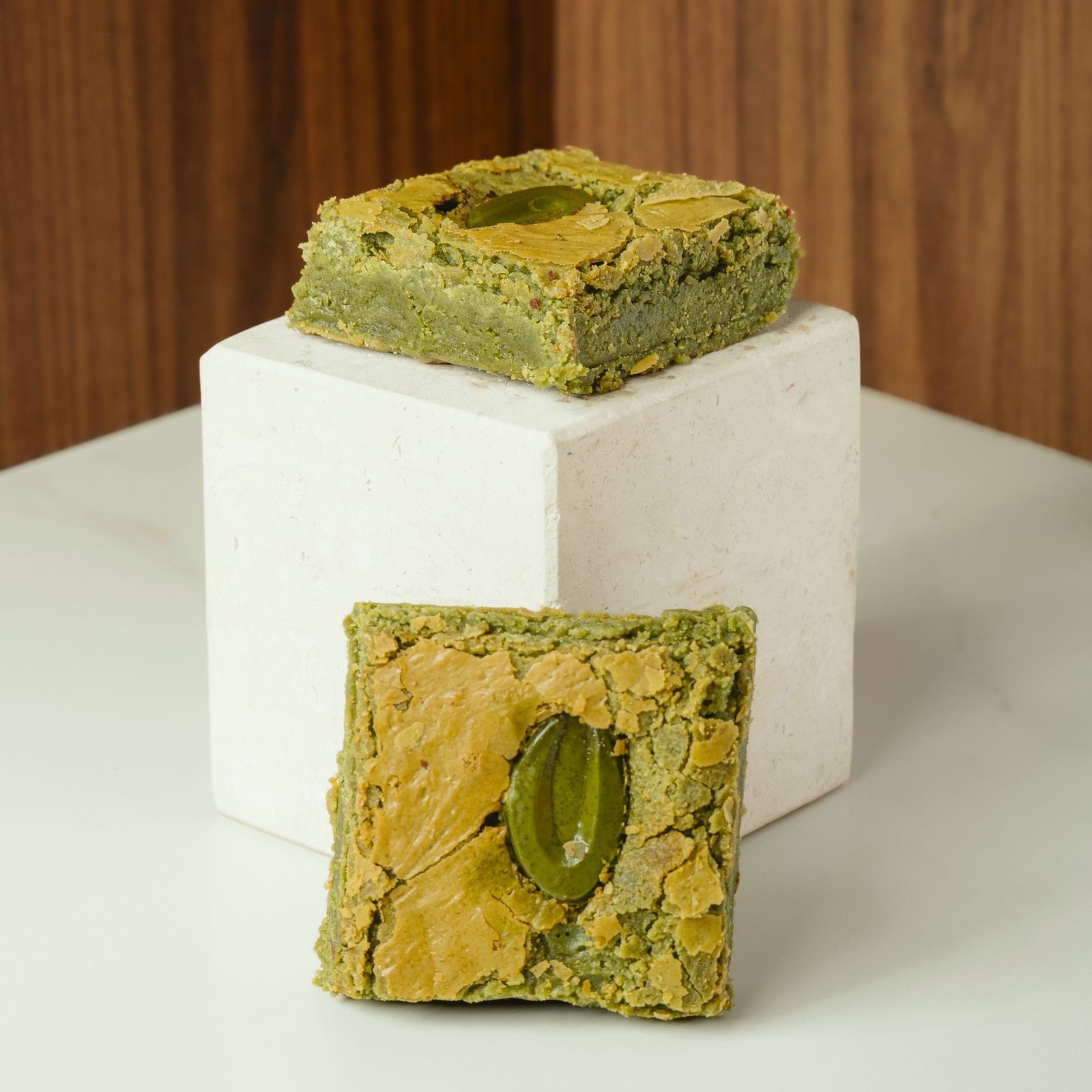Brownie de matcha, tan jugoso como todos los demás