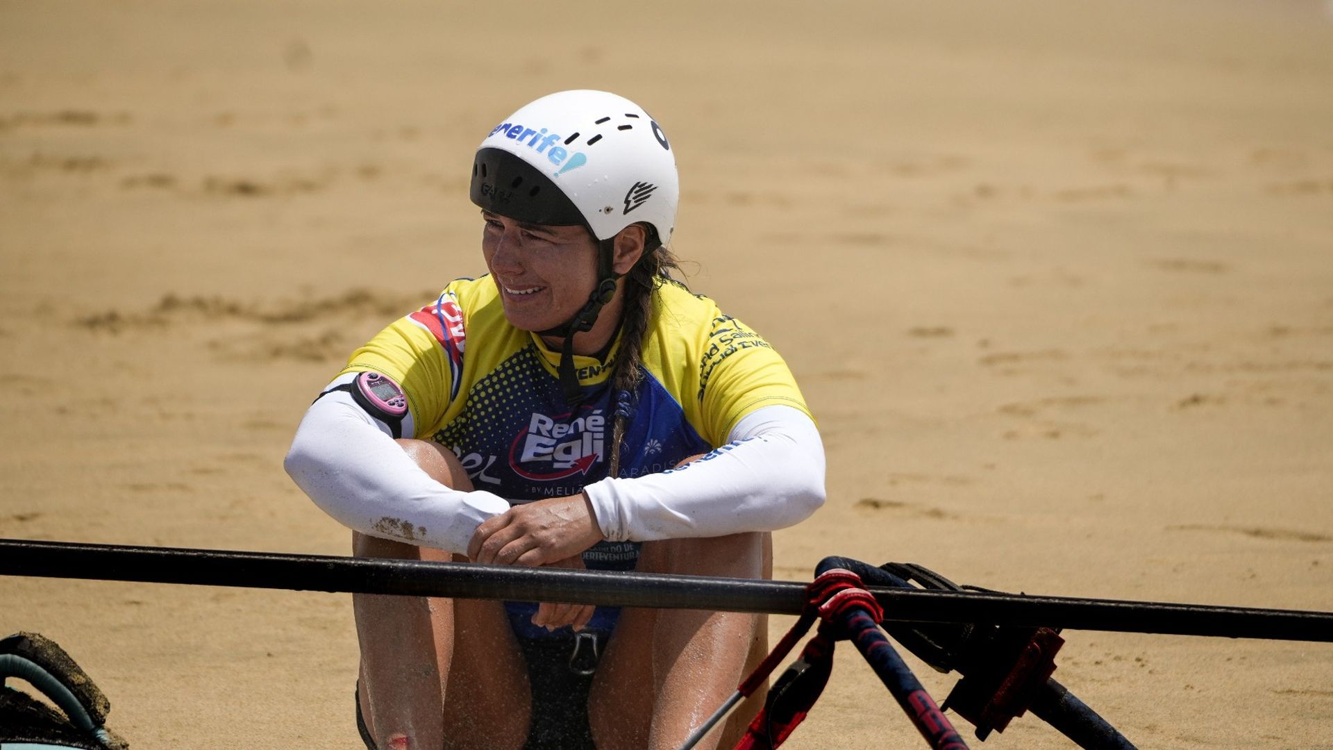 Blanca Alabau, compitiendo en Fuerteventura