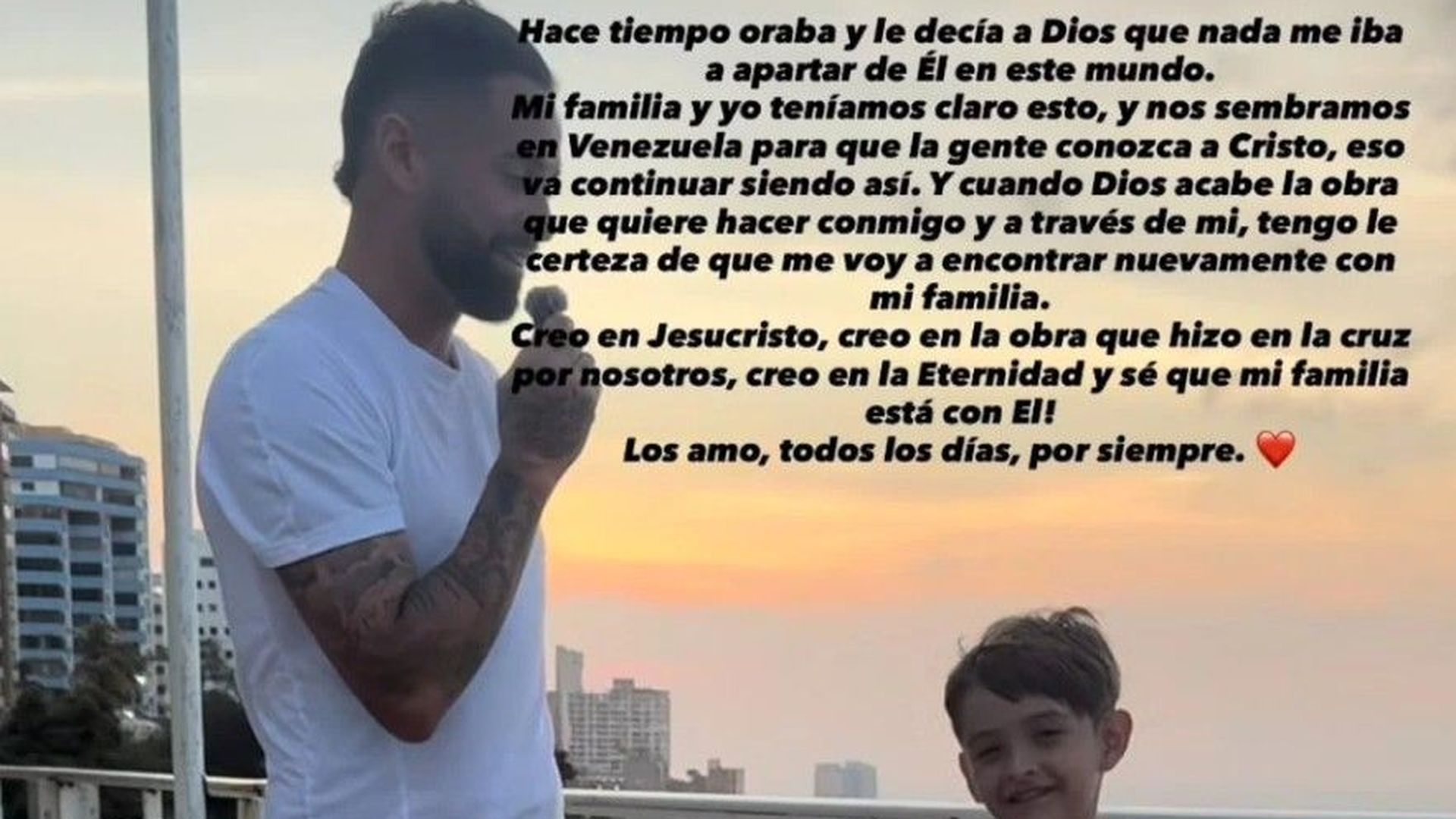 Mensaje de despedida de Lucas Trejo a su familia
