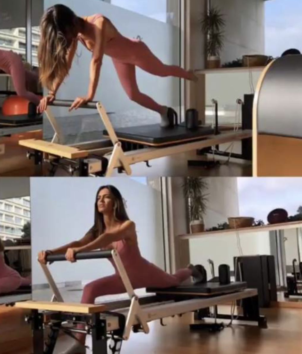 Sara Carbonero haciendo Pilates