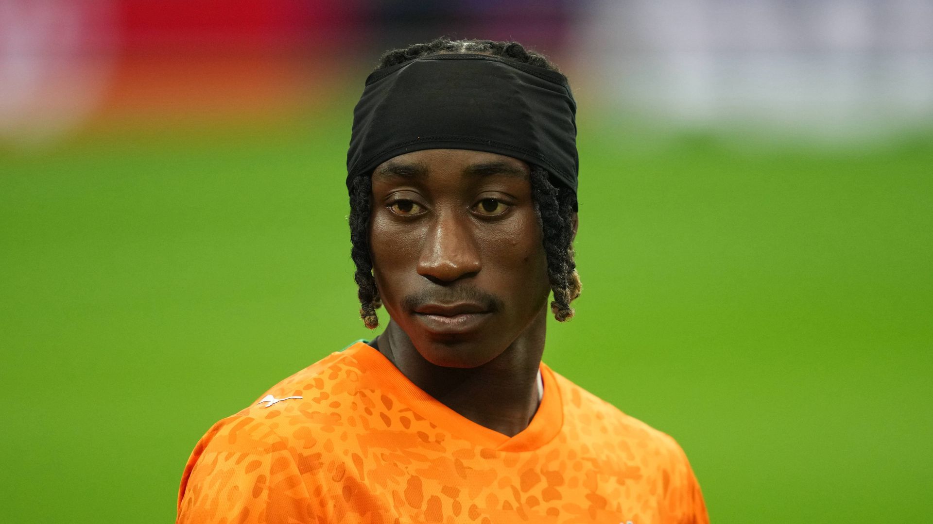 Yan Diomande durante un partido de Costa de Marfil Yan Diomande durante un partido de Costa de Marfil