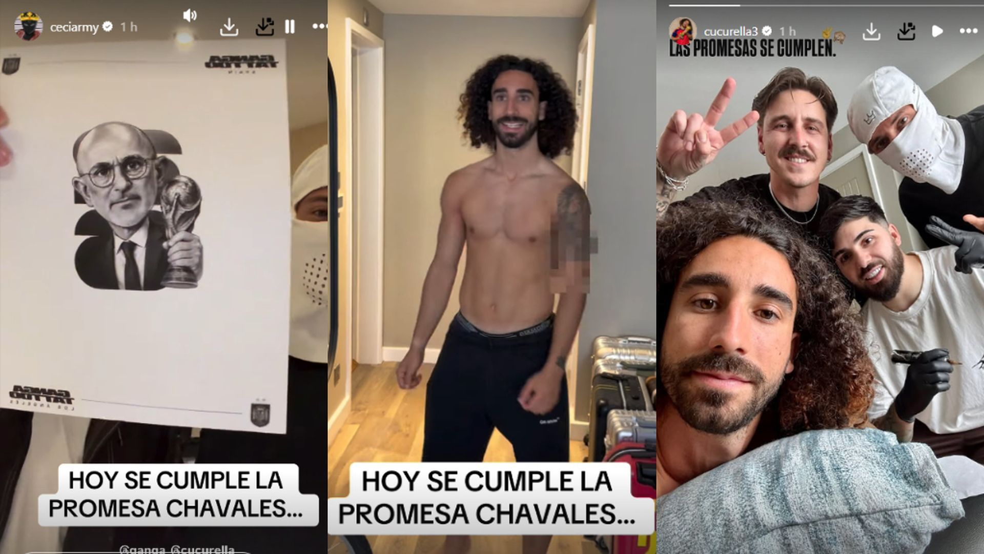 Cucurella se hace el tatuaje