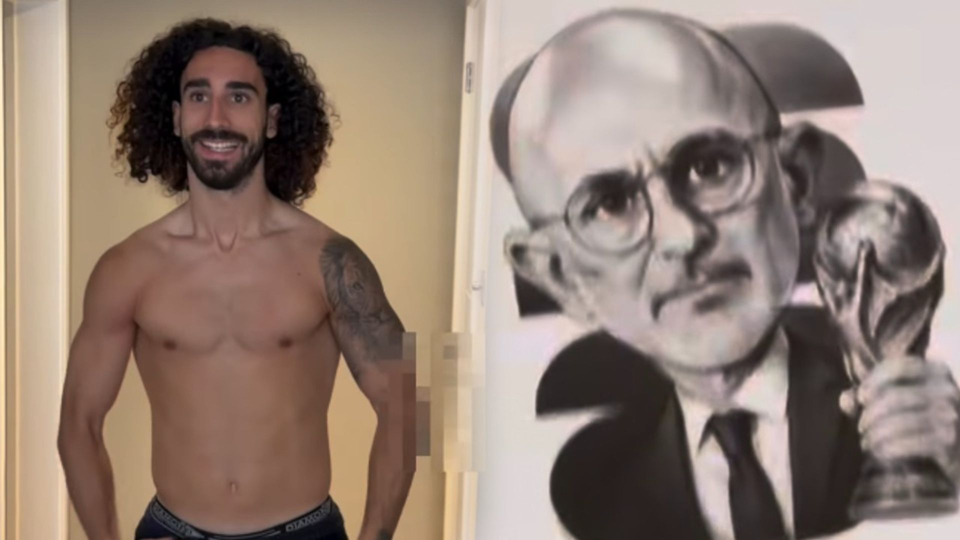 Marc Cucurella se tatúa la cara de Luis de la Fuente tras ganar el Mundial: "Las promesas se cumplen"