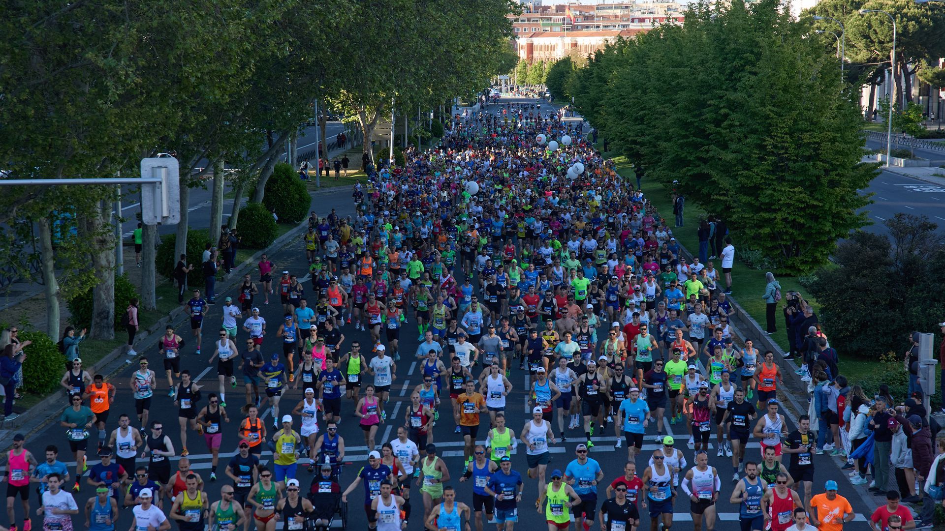 Participantes en un maratón Participantes en un maratón