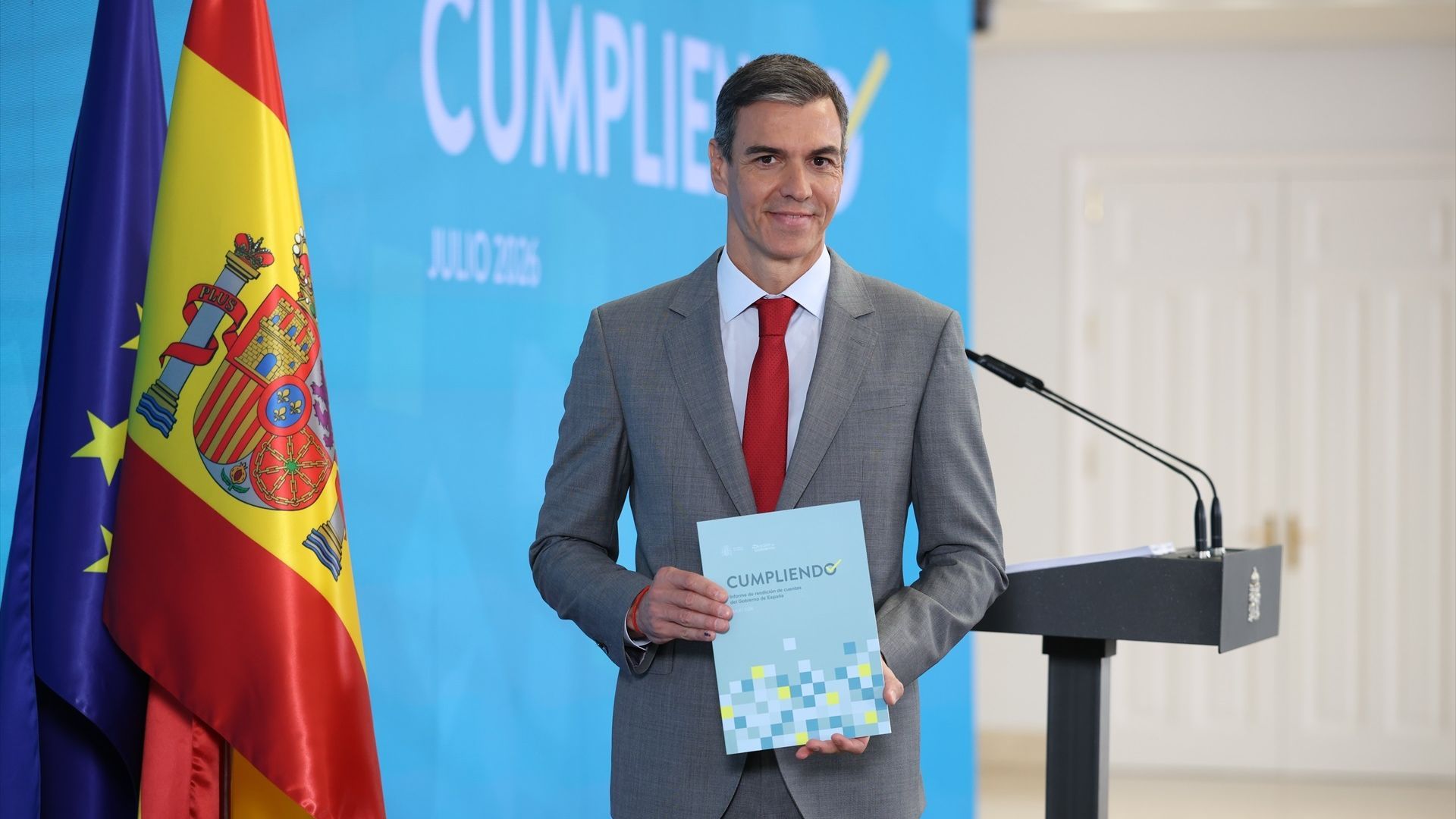 Pedro Sánchez ha hablado de los inicios con su mujer, Begoña Gómez, en el cierre del curso político