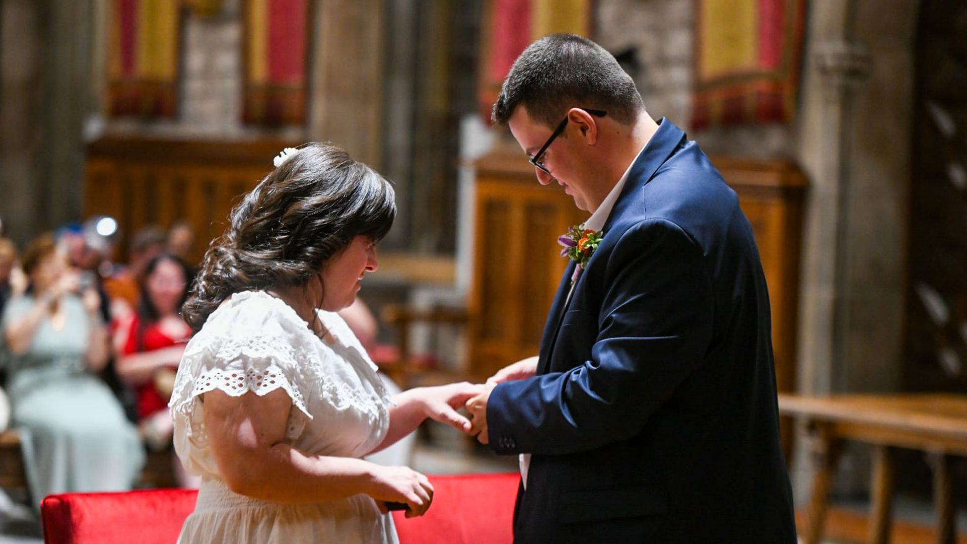 Abel y Montse, en la ceremonia