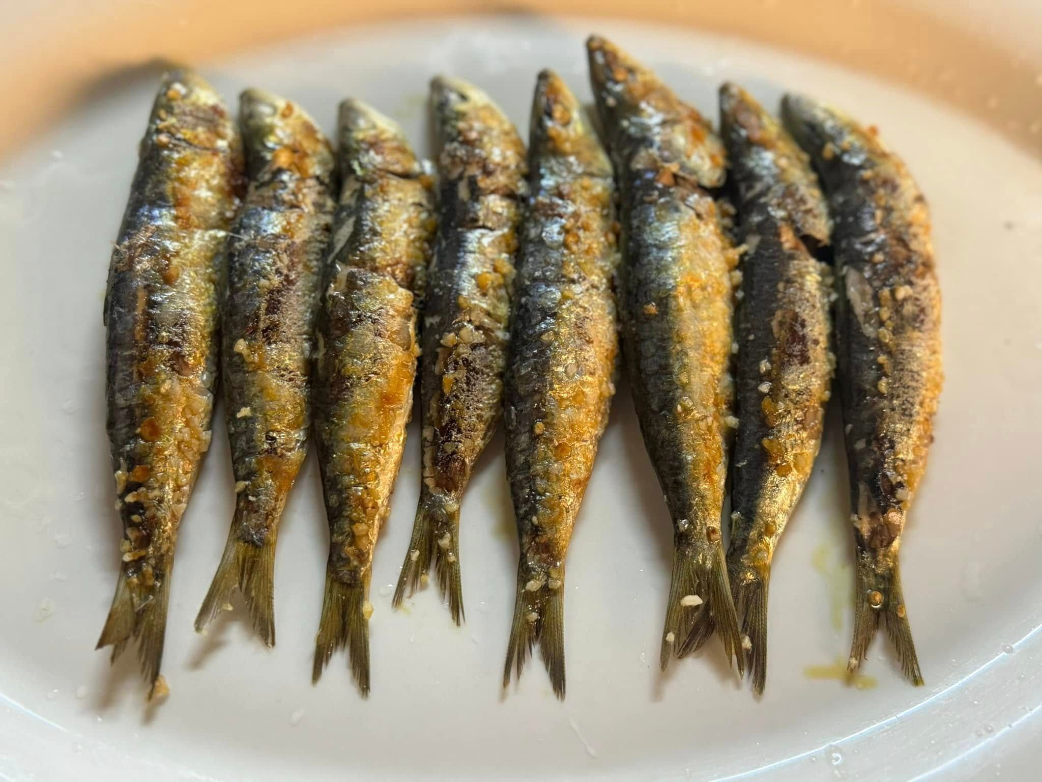 Sardinas recién salidas de la plancha más codiciada de Almería