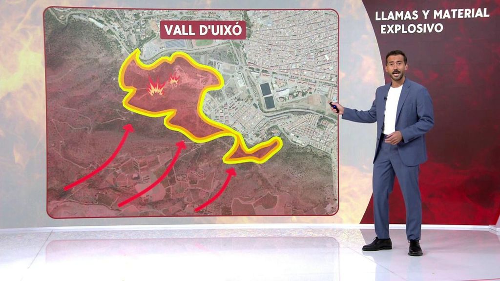 El otro riesgo del fuego en Vall d'Uixó: la línea XYZ llena de explosivos de la Guerra Civil